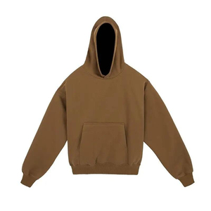 Sweat-shirt à capuche imprimé en relief Kanye West American, double couche, 400g, polyester/coton, polaire, couleur unie, hiver, dernière collection pour hommes - Product Image 4