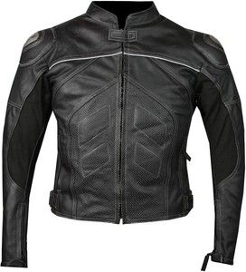 เสื้อแจ็คเก็ตหนังสำหรับขี่มอเตอร์ไซค์แบบทนทานสูง ได้รับมาตรฐาน CE พร้อมแผ่นป้องกัน เหมาะสำหรับการเดินทางท่องเที่ยว ไซส์ใหญ่ ใช้ได้ทุกสภาพอากาศในฤดูหนาว - Product Image 2