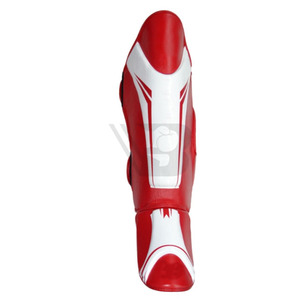 สนับแข้ง ป้องกันหน้าแข้งและหลังเท้า สำหรับ MMA คิกบ็อกซิ่ง มวยไทย  สนับแข้งมวยไทยแบบพิเศษ ทำจากหนังวัวแท้ - Product Image 6