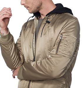 Chaqueta Bomber de satén para hombre de High Street, decoración transpirable personalizada, bordado de talla grande, chaqueta Bomber de vuelo de satén de nailon para hombre - Product Image 5