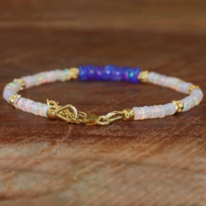 Dual Gemstone Beads <b>Bracelet</b> Natural Stone <b>Beaded</b> <b>Bracelet</b> Dainty Stretch <b>Bracelet</b> Women Fashion Jewelry - Product Image 5