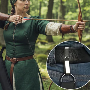 Premium Leather <b>Quiver</b> For Archery Stylish Durable Material Comfortable Wear Adjustable Strap Hunting And Sports Training - Product Image 4