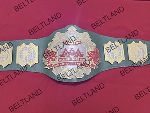 Ceinture de championnat mondial de Lucha Libre, poids cruiser, taille adulte, matériau PU durable, équipement d'arts martiaux unisexe - Product Image 3