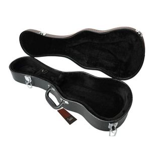 Estuche de cuero negro con patrón de pitón para ukelele de concierto de 23 pulgadas [Reemplaza 9103892] para protección del instrumento - Product Image 1