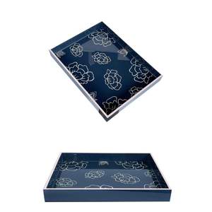 Plateau de service élégant en MDF imprimé 18 pouces, idéal pour servir des boissons et des collations, plateaux décoratifs - Product Image 2