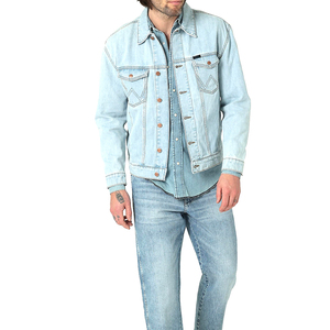 Mens Loose Fit Denim Jacket Vintage Wash Cotton Casual Fashion for Outdoor Activities Mens Long Sleeve Denim Jacket - Product Image 3