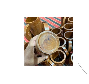 Tasses en bois durables, solides et artisanales, finition naturelle, réutilisables, pour boissons, collection pour restaurants, cafés et salles à manger - Product Image 6