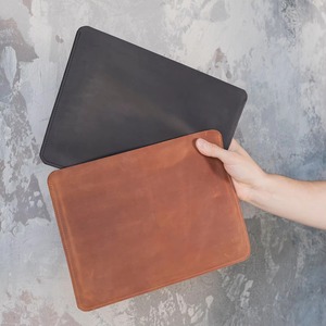 Factory Wholesale Custom Logo Vintage Business Sling Genuine Leather <b>Laptop</b> <b>Sleeve</b> for Men Durable Protective Design LS-0270 - Product Image 2