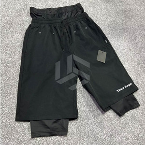 Nouveaux shorts de sport Awrah OEM 2026 pour hommes, leggings intérieurs islamiques modestes, shorts de gym non-tissés à séchage rapide et respirants, longueur genou - Product Image 1