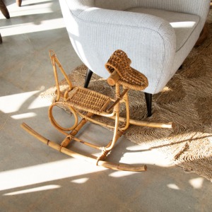 Cheval à bascule en bois artisanal en rotin, animaux à bascule, jouet pour enfant, animal à chevaucher, choix privilégié - Product Image 6
