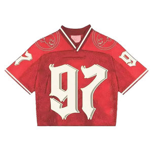 Maillot de basket-ball unisexe personnalisé en maille, col en V, manches courtes, respirant, 100 % polyester, coupe décontractée, imprimé, grandes tailles - Product Image 3