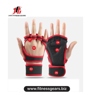 Gants de fitness demi-doigts en cuir PU OEM 2026 avec sangle réglable, légers, séchage rapide, pour hommes, musculation, cyclisme, sports - Product Image 6