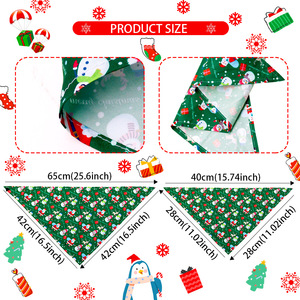Christmas <b>Pet</b> Bandana Triangle Bibs Santa Snowman Print Scarves Custom Festive Holiday <b>Accessories</b> Supply - Product Image 5