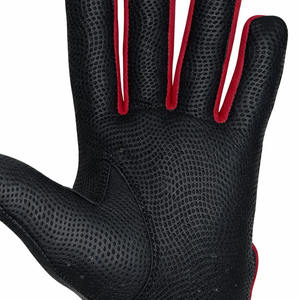 Gants de frappe de baseball en cuir noir et rouge pour hommes et femmes, antidérapants, respirants, avec paume antidérapante, sangle de poignet réglable en velcro, tailles XL, XXL, L - Product Image 6