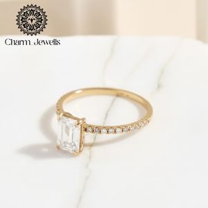 Bague de fiançailles classique pour femme Charm_Jewells plaquée or rose, sertie de moissanite taille coussin, certifiée IGI, 3 g - Product Image 3