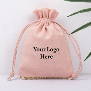Sac à cordon en coton personnalisé, pochette pour bijoux, pochette écologique pour cadeaux de mariage - Product Image 6