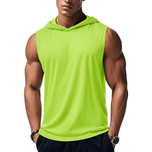 Hoodie sans manches personnalisé pour homme, en coton, pour la remise en forme, l'entraînement sportif, vêtements de sport, OEM, ODM, marque privée, fabricant, fournisseur en gros - Product Image 5