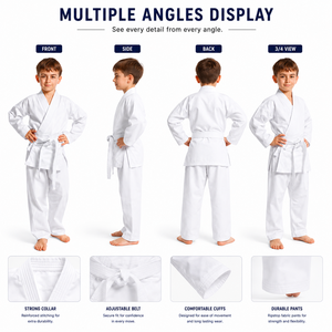 Cinturón de Jiu-Jitsu Brasileño Bolton 100% Algodón 240g, Resistente a la Contracción, Suave y Duradero, para Adultos Unisex, Ropa de Judo y Artes Marciales, Venta al Por Mayor - Product Image 5