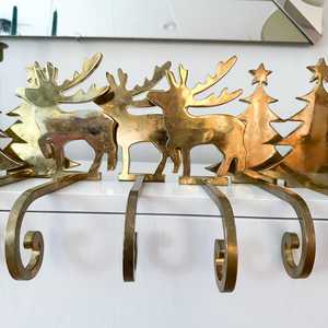 Vintage Style Metal Christmas <b>Stocking</b> <b>Holder</b> Rustic Mantel Hook Decoration feltsocks - Product Image 4