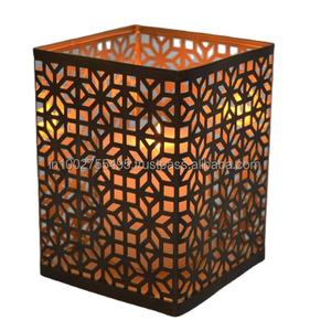 Stylish Square Metal <b>Tealight</b> Votive & Pillar Candleholder for Home Wedding Easter Festive Decorations Candle Jars & <b>Lanterns</b> - Product Image 1
