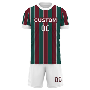 Tenues de football personnalisées de haute qualité pour hommes avec logo OEM/ODM, kits d'équipe à séchage rapide avec impression numérique, vert rétro pour hommes - Product Image 2