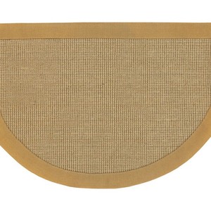 <b>Half</b> Circle Jute Door Mat Flat Weave Non <b>Slip</b> Rubber Backing Classic Style Beige Color Home Use - Product Image 4