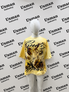 Camiseta Personalizada con Logotipo Estampado en Serigrafía Frontal, Cuello Redondo, Lavado Ácido, Hombros Caídos, Poliéster/Algodón, Corte Ajustado, Transpirable, para Hombre - Product Image 5