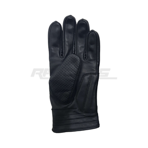 Gants de moto perforés en cuir véritable respirant pour la course, équipement de performance, gants de motard d'été à doigts complets - Product Image 3