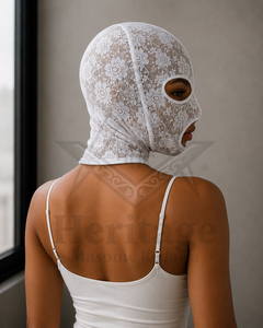 Máscara Facial de Encaje Floral HMR – Capucha Transpirable para la Cara Completa, Ideal para Moda, Cosplay, Bondage y Fetichismo - Product Image 4