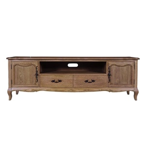 Inaloka Modern Solid Teak Wood <b>TV</b> <b>Stand</b> with Storage for Living Room Furniture - Product Image 2