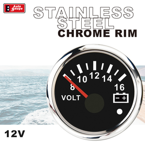 Calibre électrique automatique, 5mm 52mm 2 pouces, lumière d'avertissement noire, pour générateur de voiture, camion marin lourd, Bus, 12V - Product Image 5