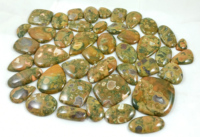 Cabochon de jaspe rhylite naturel, pierre précieuse en vrac pour la lithothérapie, jaspe en gros pour la fabrication de bijoux