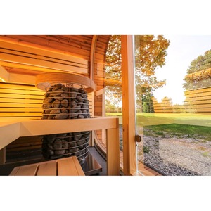 EMBERLINE SOLACE – 6 person Round Cube Outdoor Sauna - Product Image 5