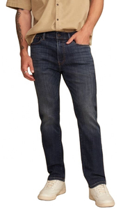 Jean en denim coupe droite délavé clair pour homme, taille mi-haute, coupe classique, en coton, style décontracté printemps - Product Image 5