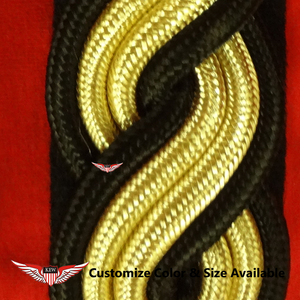 KEW Epaulettes Light Yellow Black <b>Braided</b> Customizable Shoulder Board Nylon Luxury Durable <b>Accessory</b> - Product Image 3