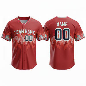 Camiseta de Béisbol Personalizada Premium, Transpirable, de Secado Rápido, 100% Poliéster, Sublimada, con Cuello en V, Unisex, Talla Grande - Product Image 5