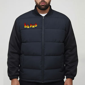 เสื้อแจ็คเก็ตบับเบิ้ลแบบสั่งทำพิเศษ คอวี ผ้าฝ้ายน้ำหนักเบา บุใยสำหรับฤดูหนาว ไม่มีฮู้ด สไตล์ฮิปฮอป - Product Image 1