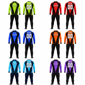 Conjunto de Uniforme de Portero de Fútbol Personalizado, Camiseta de Fútbol de Manga Larga y Pantalones Cortos Acolchados de Secado Rápido, Ropa Deportiva Sublimada para Equipos - Product Image 2