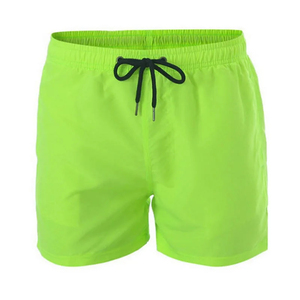Men's Solid Orange Quick Dry Board Shorts With Drawstring Closure Casual Style Short Length Woven Fabric - Product Image 4