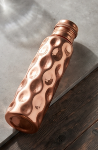 Wholesale Deep Dimple Pure Copper Water Bottle Traditional Ayurvedic Leakproof Metal Sports Drinkware - Product Image 5