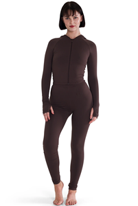 Conjunto de Yoga para Mujer, Tallas Grandes, Color Sólido, Transpirable, Ecológico, Tela de Spandex/Poliéster, Dos Piezas, Ropa Deportiva con Cintura Elástica - Product Image 3