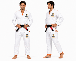 Kimono de Jiu Jitsu BJJ con Logotipo Personalizado en la Parte Delantera, 450GSM, Unisex, 100% Algodón, Absorbente de Humedad, Uniforme de Artes Marciales Resistente - Product Image 3