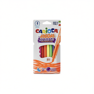 Set di 8 Pennarelli Acquerellabili Carioca Neon, Colori Super Fluorescenti, Materiali Artistici - Product Image 2