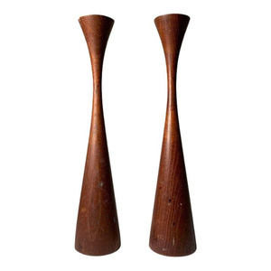 Neem Wood Tapered Candlestick Holder <b>Set</b> for Home Decoration Handmade Natural Finish Customized <b>Candle</b> Taper - Product Image 6