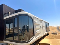Entièrement meublé 40FT Préfabriqué modulaire Maisons de luxe de luxe de luxe Préfabriqué 2 chambres Préfabriqué Capsule Maisons avec cuisine