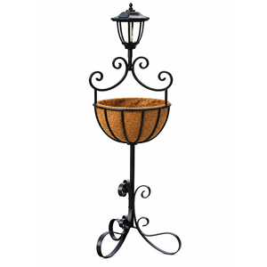 Lámpara Solar para Jardín con Cesta de Fibra de Coco - Product Image 3