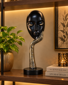Contemporary Resin Handicraft Artistic Sculpture Art <b>Figure</b> Hand Holding Face Decorative Tabletop Statue for Living Room Home - Product Image 1