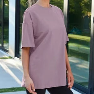 T-shirt pour femme, couleur unie, manches courtes, impression numérique, coupe ajustée, crop top personnalisé pour femme, 100% coton - Product Image 2