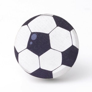 Handmade Modern Pine Wood Cabinet Football <b>Black</b> White Drawer Knobs Dresser Door <b>Handles</b> <b>Cupboard</b> Pulls Kitchen - Product Image 1
