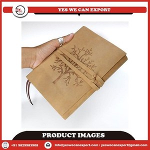 สมุดบันทึกหนังแท้สีดำ 100% พร้อมฝาปิดประดับหินตรงกลาง ตัวล็อคแบบทองเหลืองโบราณ หน้ากระดาษสีขาวเปล่า - Product Image 6